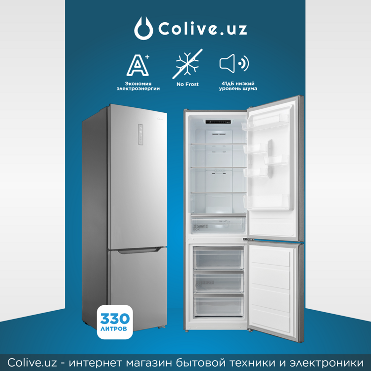 Холодильник Midea MDRB489FGG02 330 л, металлик, No Frost