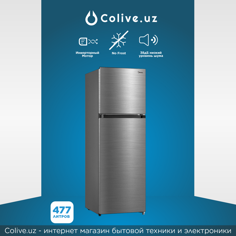 Холодильник Midea MDRT645MTF46 477 л, металлик, инверторный, No Frost